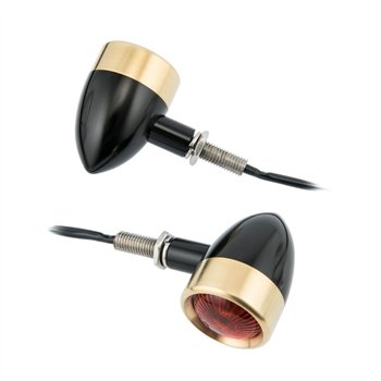 cafe 4 racer - Cob, LED taillight / turn signal combo. Black - MCS Standard indicators 