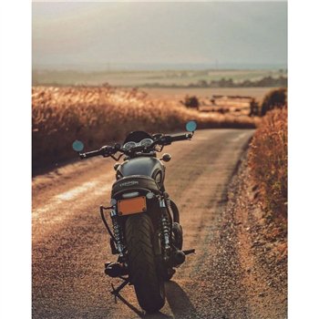 cafe 4 racer - Microblade Aluminium Screen Gloss Black - Motone Triumph Bonneville 