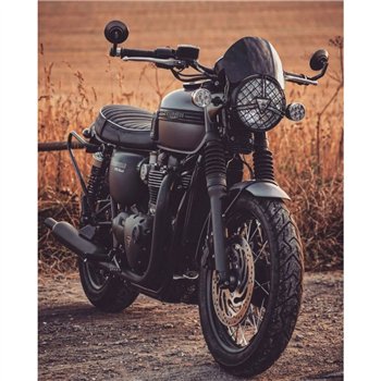cafe 4 racer - Microblade Aluminium Screen Gloss Black - Motone Triumph Bonneville 