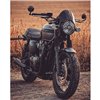 cafe 4 racer - Microblade Hliníkový Kryt Lesklá Černá - Motone Triumph Bonneville 