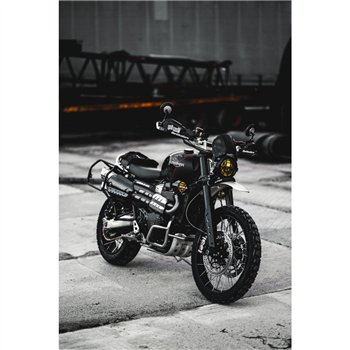 cafe 4 racer - Microblade Aluminium Screen Gloss Black - Motone Triumph Bonneville 