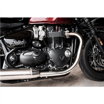 cafe 4 racer - Ranger Stupačky - Sada pre jazdca - Bobber - ČIERNA - Motone Triumph Bonneville 