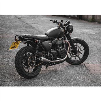 cafe 4 racer - Prof. Axelrod - Sada stojánkových osových bobbinů - Nerezová ocel - Motone Triumph Bonneville 
