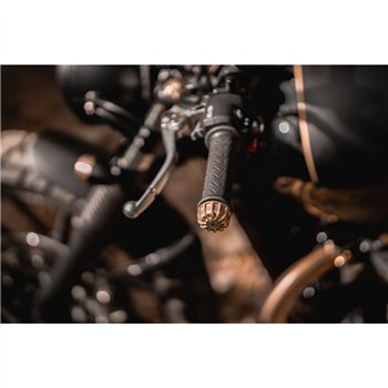 cafe 4 racer - Gemini - Mosadzné zakončenia riadidiel - Motone Triumph Bonneville 
