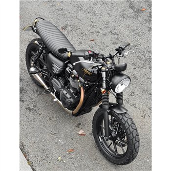 cafe 4 racer - Gemini - Brass Bar End Finishers - Motone Triumph Bonneville 