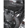 cafe 4 racer - Stealth Exhaust Clamps - Black - Motone Triumph Bonneville 