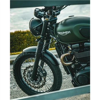 cafe 4 racer - Svorky výfuku Stealth - černé - Motone Triumph Bonneville 