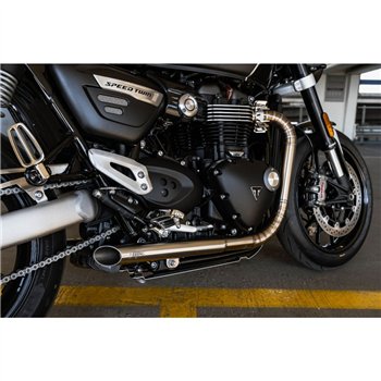 cafe 4 racer - Ranger Stupačky - Kompletní Sada Stupaček Pro Jezdce a Spolujezdce - Leštěné - Motone Triumph Bonneville 