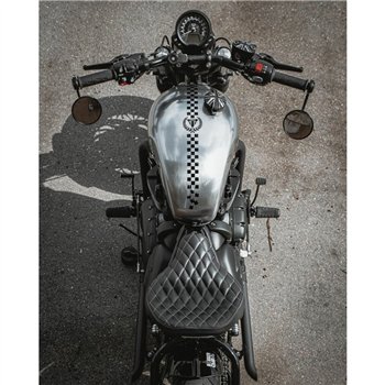 cafe 4 racer - BlackJack Union Jack Monza Sada Čepic pro Triumph a HD - Kontrastní Leštěný - Motone Triumph Bonneville 