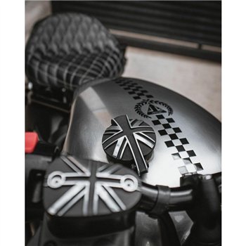 cafe 4 racer - BlackJack Union Jack Monza Sada Čiapok pre Triumph a HD - Kontrastný Leštený - Motone Triumph Bonneville 