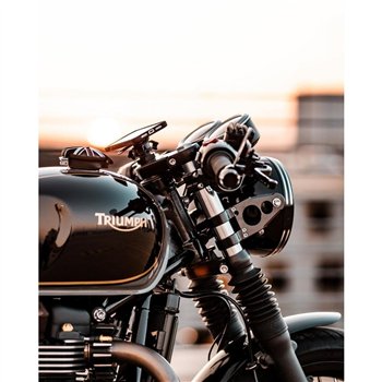 cafe 4 racer - BlackJack Union Jack Monza Sada Čiapok pre Triumph a HD - Kontrastný Leštený - Motone Triumph Bonneville 