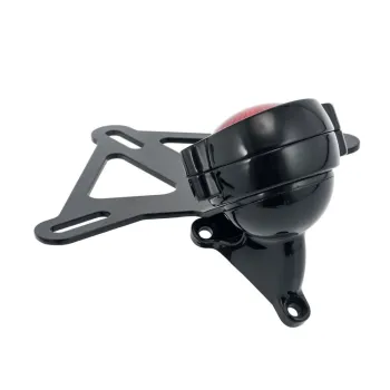 cafe 4 racer - Steel License/Number Plate Bracket Insert Round Light - Motone License plate holders 