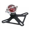 cafe 4 racer - Steel License/Number Plate Bracket Insert Round Light - Motone License plate holders 