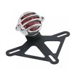 cafe 4 racer - Steel License/Number Plate Bracket Insert Round Light - Motone License plate holders 