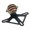 cafe 4 racer - Steel License/Number Plate Bracket Insert Round Light - Motone License plate holders 