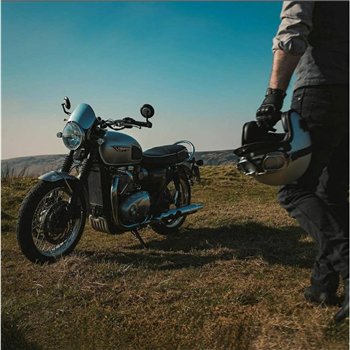cafe 4 racer - Defender - Sump Guard - Clear Anodised - Motone Triumph Bonneville 