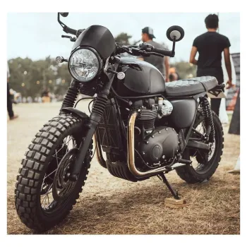 cafe 4 racer - Defender - Ochrana klikové skříně - Černá - Motone Triumph Bonneville 