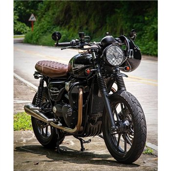 cafe 4 racer - Defender - Sump Guard - Black - Motone Triumph Bonneville 