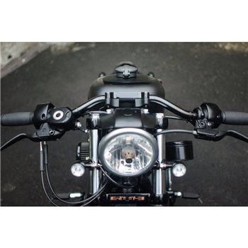 cafe 4 racer - Sada čiapok Monza pre Triumph a HD - čierna - Motone Triumph Bonneville 