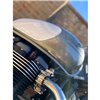 cafe 4 racer - Finned SS Exhaust Clamps - LC - Hand Polished Finish - Motone Triumph Bonneville 