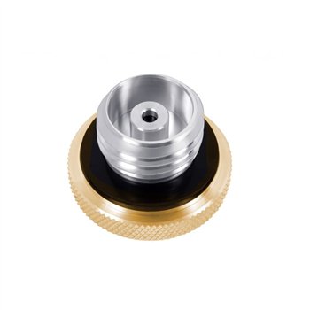 cafe 4 racer - Infinity Gas Cap - Brass Rippled Top - Aluminium Thread - Rippled - Motone Triumph Bonneville 