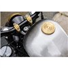 cafe 4 racer - Infinity Gas Cap - Brass Rippled Top - Aluminium Thread - Rippled - Motone Triumph Bonneville 