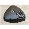 cafe 4 racer - Points ACG Cover/Badge - Ribbed - Black/Polished Rib Contrast Finish - Motone Triumph Bonneville 