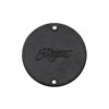 cafe 4 racer - Points ACG Cover/Badge - Ribbed - Black/Polished Rib Contrast Finish - Motone Triumph Bonneville 