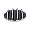cafe 4 racer - Points ACG Cover/Badge - Ribbed - Black/Polished Rib Contrast Finish - Motone Triumph Bonneville 