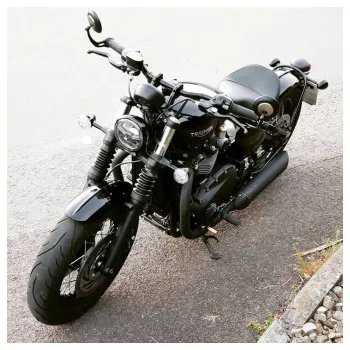 cafe 4 racer - Up-And-Over Riser Kit for One Inch Bars - Black - Motone Triumph Bonneville 