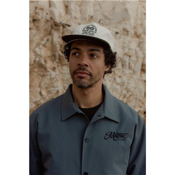 cafe 4 racer - Motone LUCKY7 5-Panel Cap - Ecru/Green - Motone Caps 