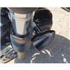 cafe 4 racer - Wrap-Around Fork M8 (8mm) Indicator Turn Signal Bracket Clamps - Pair - 47mm - Black (Bobber) - Motone Triumph Bonneville 