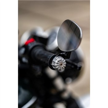 cafe 4 racer - Gemini - Bar End Finishers - Contrast Shot/Polish  - Motone Triumph Bonneville 