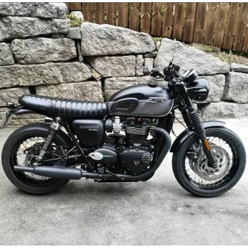cafe 4 racer - The Zephyr - T120 Kryty sání / Ozdoba škrticí klapky - Černá - Motone Triumph Bonneville 