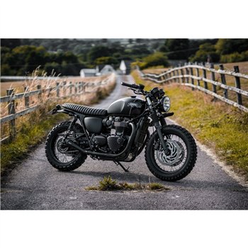 cafe 4 racer - The Zephyr - T120 Kryty nasávania / Ozdoba škrtacej klapky - Čierna - Motone Triumph Bonneville 