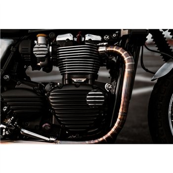 cafe 4 racer - The Zephyr - T120 Kryty sání / Ozdoba škrticí klapky - Černá - Motone Triumph Bonneville 