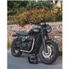 cafe 4 racer - Streamliner Sprocket Cover - Ribbed - Black/Polished Fins - LC - Street Twin/T100/T120 - Motone Triumph Bonneville 
