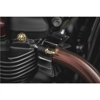 cafe 4 racer - Magnum Force - Brass Exhaust Clamp Nuts - Motone Triumph Bonneville 
