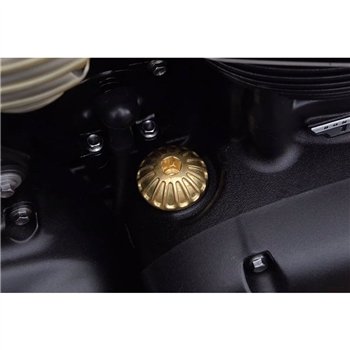 cafe 4 racer - Engine Oil Filler Cap - Roswell - Brass - Motone Triumph Bonneville 