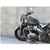 cafe 4 racer - Odznak spojky - žebrovaný - černý leštěný s kontrastním žebrováním - Motone Triumph Bonneville 