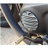 cafe 4 racer - Clutch Badge - Ribbed - Black Polished Rib Contrast Finish - Motone Triumph Bonneville 