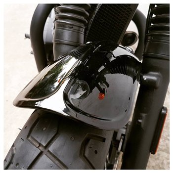 cafe 4 racer - Duckbill Predný Blatník - Lesklá Čierna - AC - Motone Triumph Bonneville 
