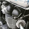 cafe 4 racer - Svorky výfuku Big Fin - EFI - Motone Triumph Bonneville 