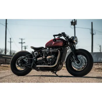 cafe 4 racer - King Cobra Sedadlo - Vertikálne rebrá - Triumph Bobber - Motone Bonneville Bobber 2016-NOW 