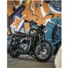 cafe 4 racer - The Viper - Nízky profil úzky rebrovaný sedák - Tabakovo hnedý - Motone Triumph Bonneville 