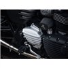 cafe 4 racer - Streamliner Sprocket Cover - Ribbed - Brushed Finish - LC - Street Twin/T100/T120 - Motone Triumph Bonneville 