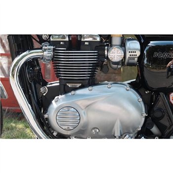 cafe 4 racer - Clutch Badge - Ribbed - Polish - Motone Triumph Bonneville 