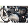 cafe 4 racer - Odznak spojky - rebrovaný - leštený - Motone Triumph Bonneville 