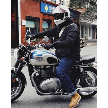 cafe 4 racer - Odznak spojky - žebrovaný - leštěný - Motone Triumph Bonneville 