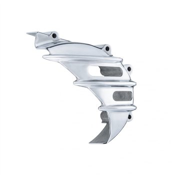 cafe 4 racer - Speedster Sprocket Cover - Ribbed - Polished - AC - Motone Triumph Bonneville 
